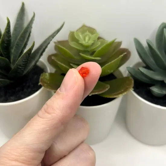 1 or 4 Strands 6x6mm Bright Red Bicone Beads, Imitation Crystal, Grade AA {2}