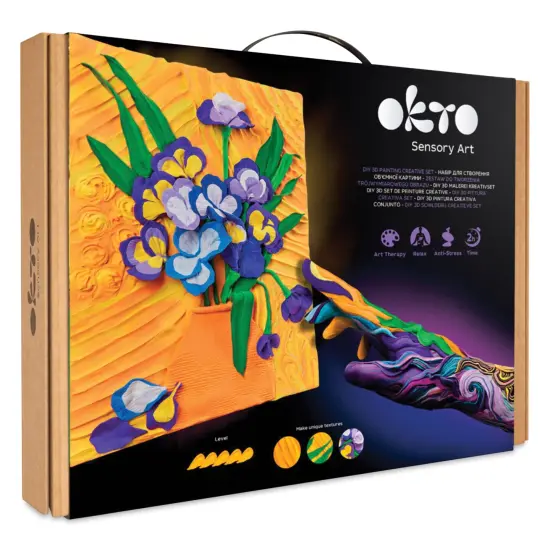 Okto Sensory Art DIY 3D Clay Painting Kit - Irises {1}