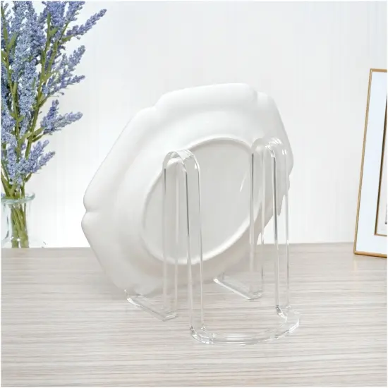 Plymor Clear Acrylic Ribbon-Style Display Easel, 6.125" H x 4" W x 6.5" D {4}