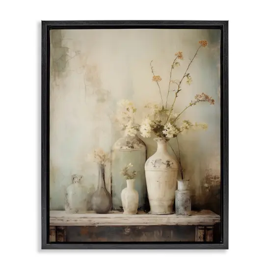 Stupell Industries Faded Floral Beauty Still Life Floating Frame Design by Arlington Prints {1}