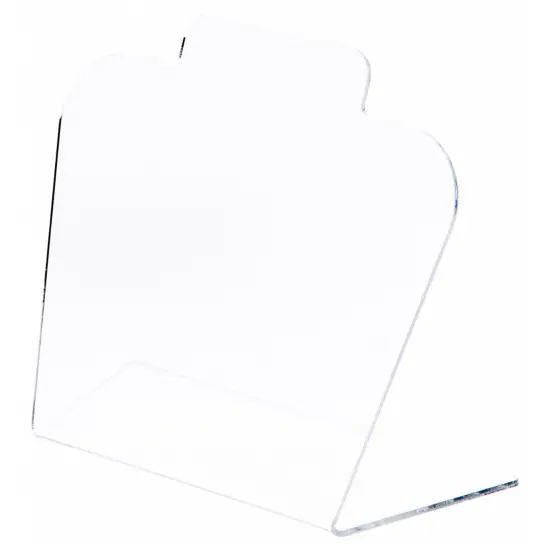 Plymor Clear Acrylic Basic Short Necklace Display Stand, 8.5" W x 4" D x 7.75" H {2}