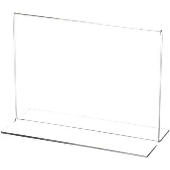 Plymor Clear Acrylic Sign Display / Literature Holder (Bottom-Load), 7" W x 5" H {2}