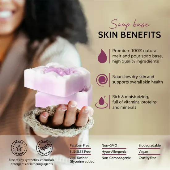 Pifito Soap Making Kit │ DIY Soap Making Supplies - 3 lbs Melt and Pour Soap Base (Goats Milk, Shea Butter, Clear), 10-Pack Mica "Original" Colorants Sampler, Mold and Instructions {4}