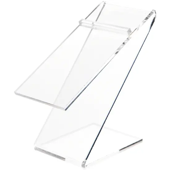 Plymor Clear Acrylic Elevated Heel "Z" Shoe Display Riser, 3" W x 6" D x 6.75" H {2}