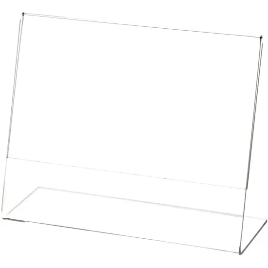 Plymor Clear Acrylic Sign Display / Literature Holder (Angled), 7" W x 5.5" H {2}