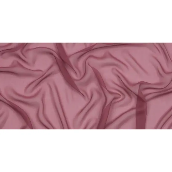 1 Yard Crushed Berry Silk Chiffon Fabric Premium Sheer Lightweight Material, 44 Inches Wide {3}