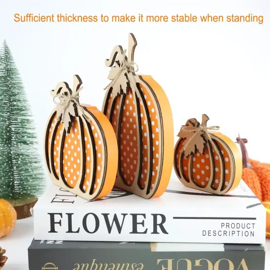 Fall Decor Wooden Pumpkin Decorations {5}