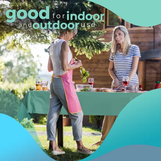 Exquisite Plastic Table Cover Roll &ndash; 40" x 300' Disposable Tablecloth Roll &ndash; Premium Thick 0.5 MIL Plastic Banquet Roll &ndash; Party Table Cover Roll for Events & Catering Mint {2}