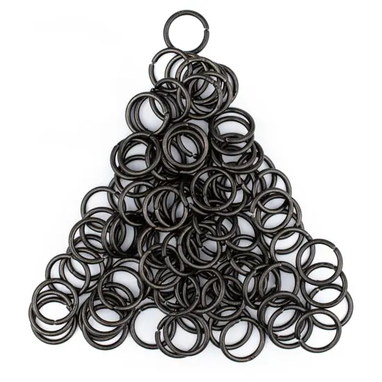 The Bead Chest Black 10mm Round Open Jump Rings, Pack of 100 {1}