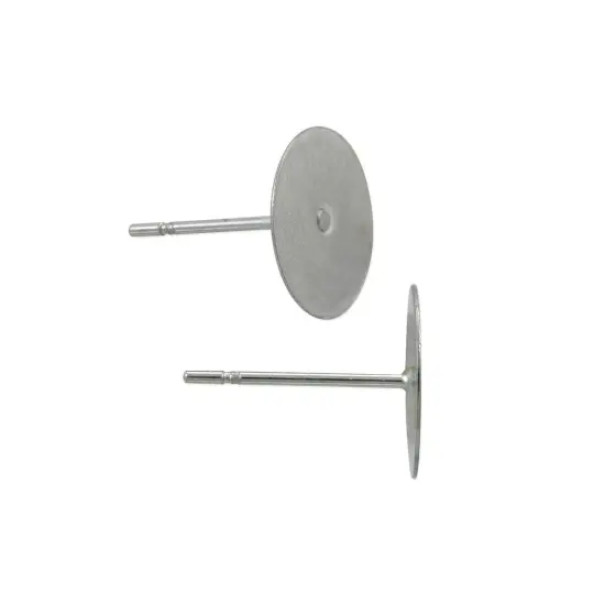 JewelrySupply Padded Post 10mm Surgical Stainless Steel (10-Pcs) {2}
