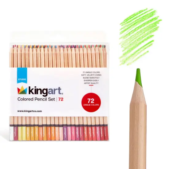 KINGART&reg; Colored Pencil Set, 72 Colors {1}
