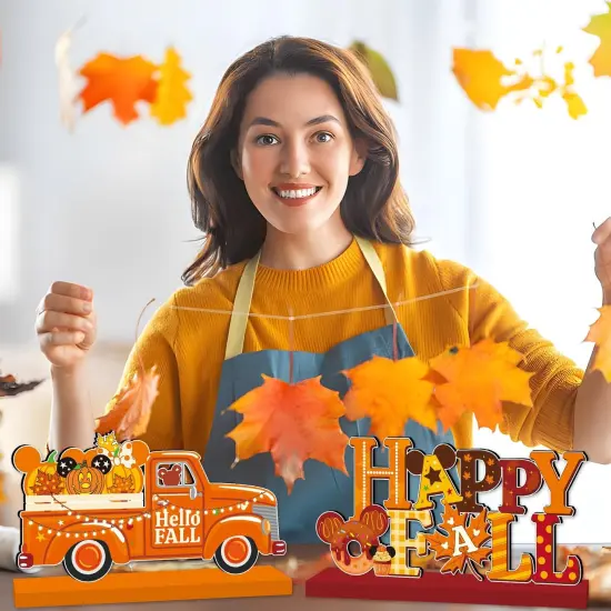 4pcs Fall Decorations for Home Table Decor {4}