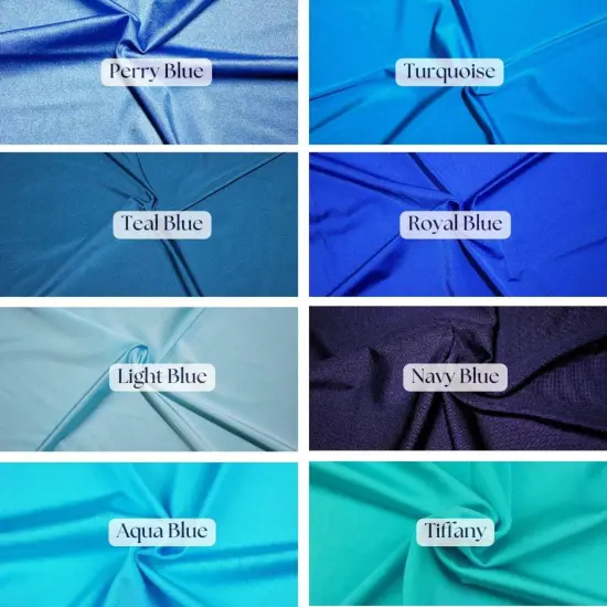 1 Yard Shiny Milliskin Nylon Spandex 4 Way Fabric for DIY Projects 36" x 60" Width Tiffany Color {1}