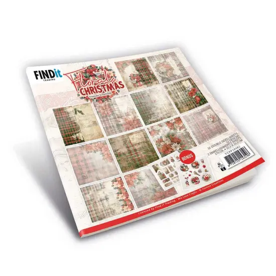 Find It Trading Yvonne Creations Paper Pack 8"X8" 12/Pkg-Floral Christmas {1}