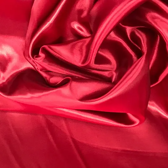 1 Yard Rich Cranberry Satin Fabric Premium 100 Percent Polyester for Stylish Apparel Elegant Drapery and Craft Projects 58/60 Inch Width {2}