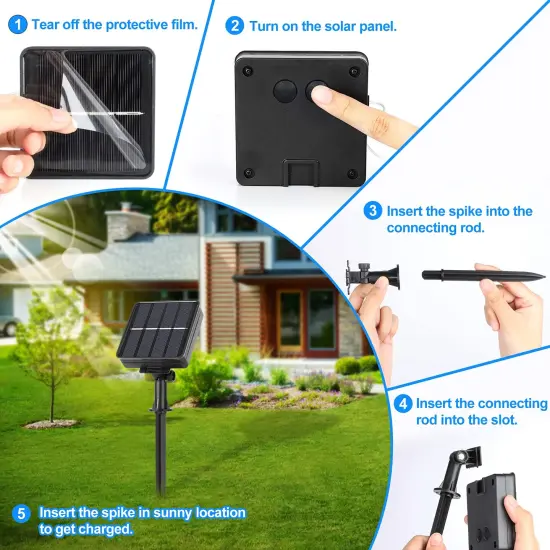 Extra-Long 288FT 800LED Solar Fairy String Lights, 4-Pack 72FT 200 LED Outdoor Twinkle Lights Waterproof 8 Lighting Modes Cool White Silver Wire Lights for Deck Backyard Tree Garden Fence Pool Party {6}