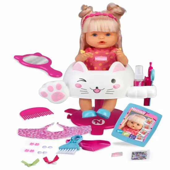 Nenuco Glitter Hairdresser Baby Doll Play Set {1}