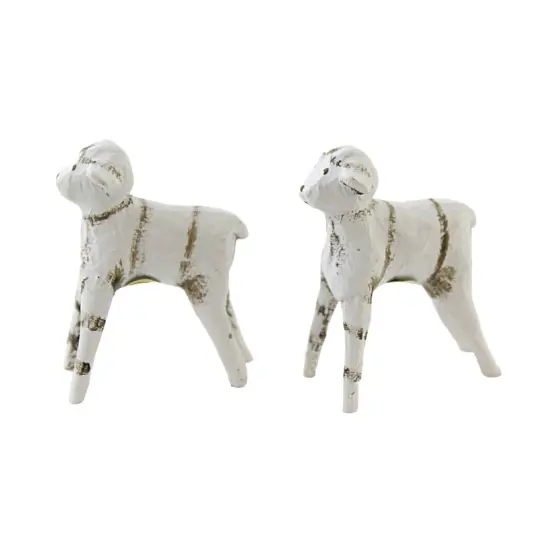 Lori Mitchell 2.5 Inch Little Sheep Christmas Figurine , Lightweight Christmas Decor Nativity Jesus Christmas White {3}