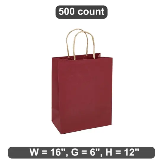Roomy Kraft Tinted Color Shopping Bag 16" x 6" x 12" {1}