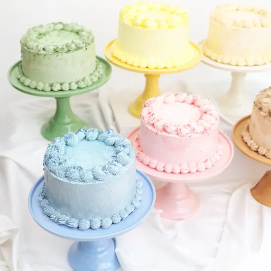 LARGE SAGE GREEN MELAMINE CAKE STAND {6}