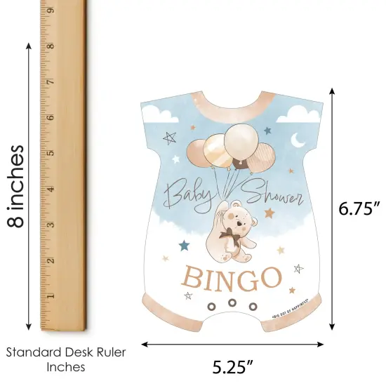 Big Dot of Happiness We Can Bearly Wait - Picture Bingo Cards and Markers - Teddy Bear Baby Shower Shaped Bingo Game - Set of 18 {5}