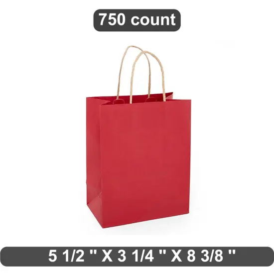 Modest Kraft Tinted Shopping Bags 5.5" x 3.25" x 8.375" {1}