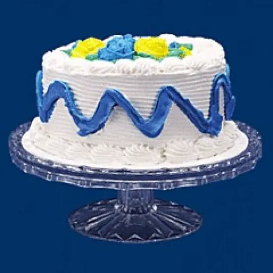 10" Crystal Cut Tiered Cake Tray {1}