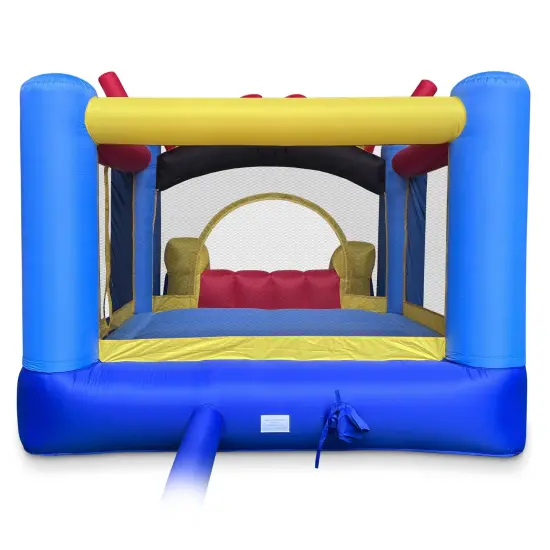 Cloud 9 Inflatable Bounce House and Blower, Race Car Track Theme Bouncer for Kids with Slide and Large Jumping Area {4}