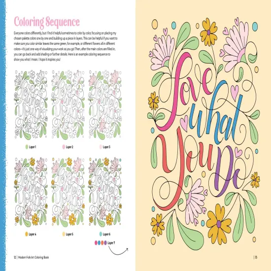Modern Folk Art Coloring Book: 60 Patterns to Boost Joy, Relaxation & Creativity {3}