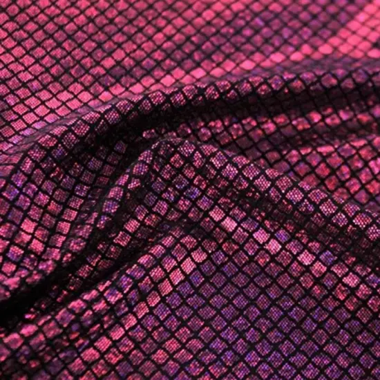 Illusion Foil Printed Spandex Black/Kelly {3}