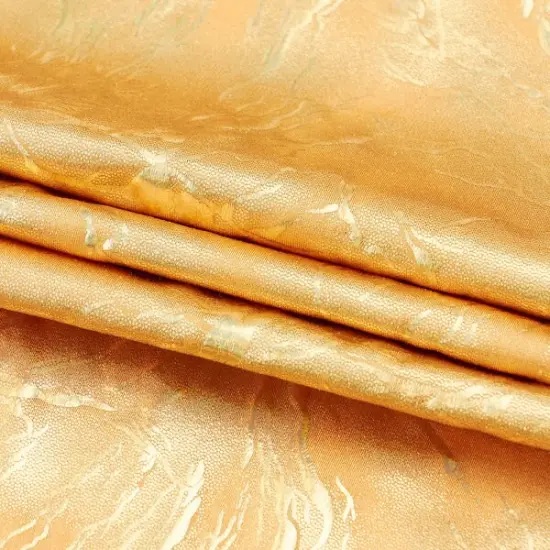 1 Yard Hologram Spandex Fabric Stretch Metallic for Dancewear, Cosplay & Costumes Green/Gold {3}