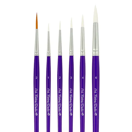 Lines and Swirls 6 Face Painting Brush Set {1}