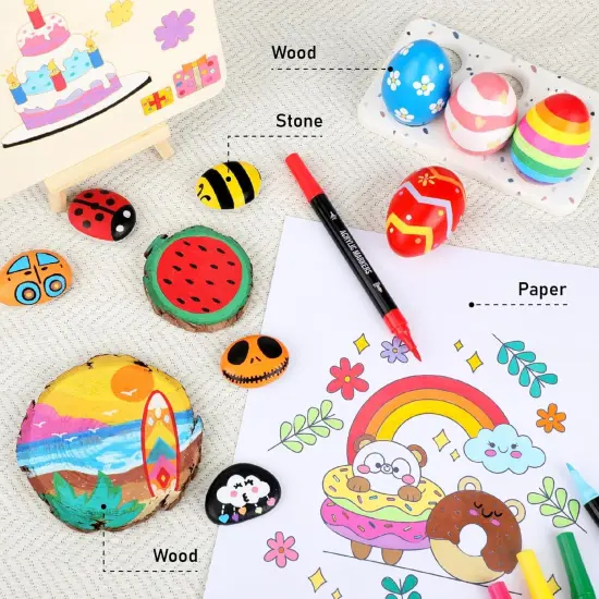 72 Colors Acrylic Dual Tip Paint Markers {4}