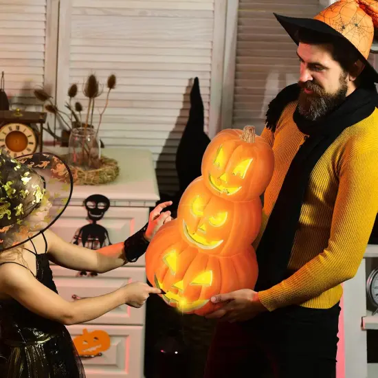 Halloween Pumpkin Lantern Decoration with LED Bulbs Lights {3}