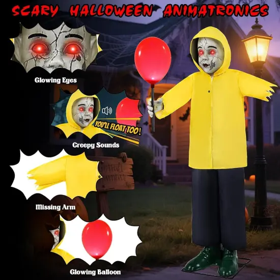 Scary Life Size Boy Animated Props Halloween Animatronics {2}