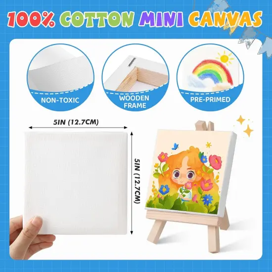 8 Set Mini Acrylic Canvas Painting Kit {4}