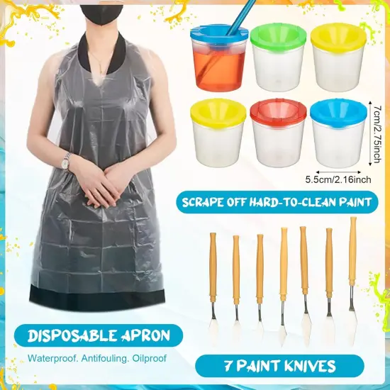 12 Pack Sip and Paint Kit Pre Drawn Canvas {3}