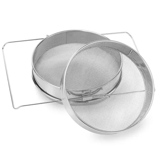 Honey Keeper Honey Strainer Double Sieve #304 Stainless Steel Beekeeping Equipment Mesh Filter Screen {1}