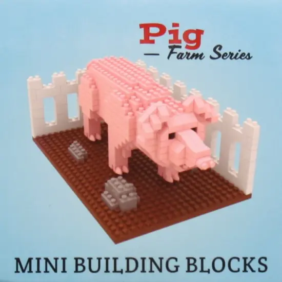 Mini Building Blocks - Farm Series - Pig {2}