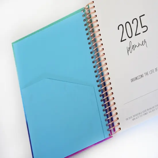 2025 Planner - Mini Signature Layout, Spiral Bound - "Cool Hues" (#508) {3}