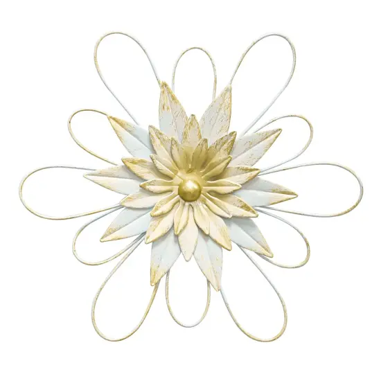 hogardeck Metal Flower Wall Decor - 13" Metal Floral Wall Decoration for Bedroom, Living Room, Bathroom, Kitchen, Outdoor Wall Art {1}