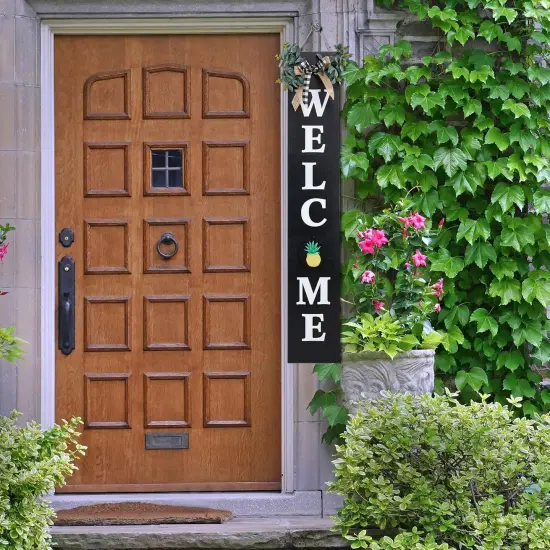 Welcome Sign for Front Porch (Black) {6}