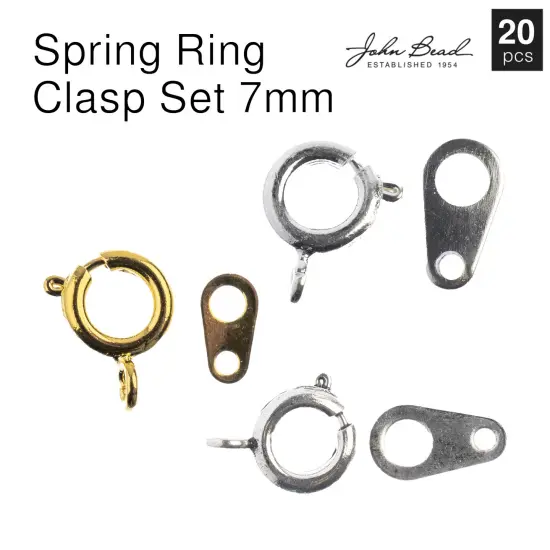 John Bead Must Have Findings 7mm Spring Rings Set, 20pcs Silver {4}
