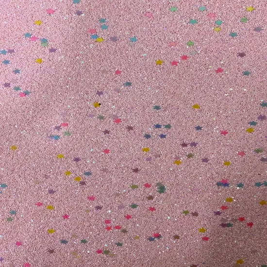 1 Yard Iridescent Stardust Glitter Vinyl Fabric For Crafts Bags Wallpaper Fashion Decor 54&rdquo; Width Dusty Pink {1}
