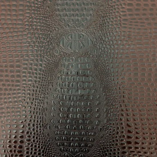1 Yard 3D Embossed Gator Vinyl Fabric Faux Alligator Upholstery Craft Material Durable 56" Width Light Beige {2}