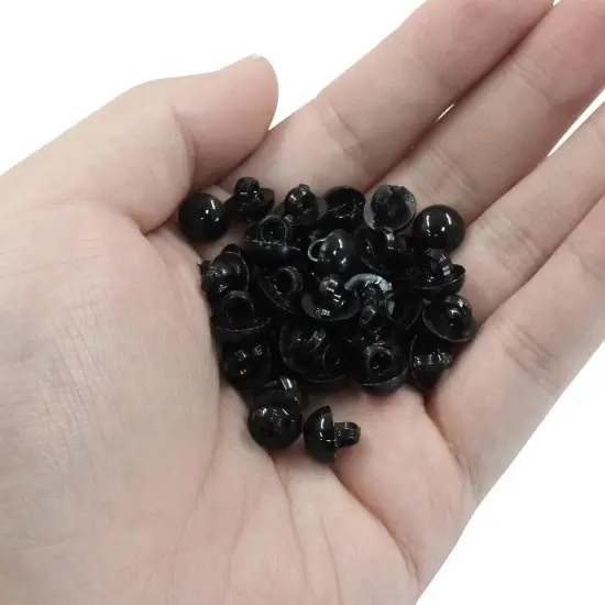 100 Pcs Plastic Safety Eyes Black Doll Eyes {3}