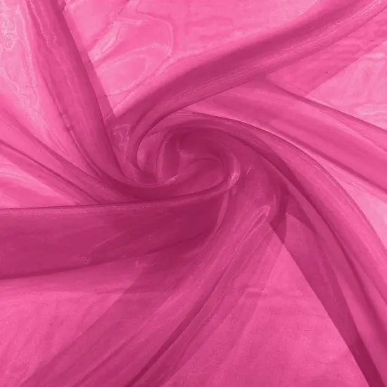 1 Yard Soft Crystal Organza Material Airy and Translucent Fabric for Gowns Costume Layers and Dress Linings Fuchsia {1}