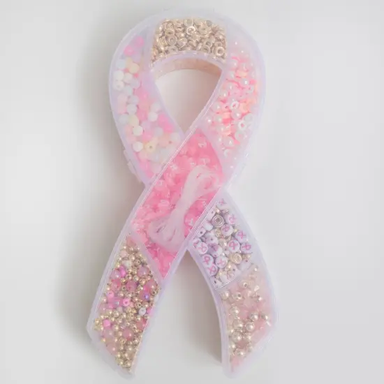 Susan G. Komen Breast Cancer Awareness Pink Ribbon & Letter Bead Box {6}