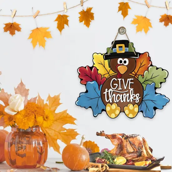 Thanksgiving Turkey Front Door Sign {4}