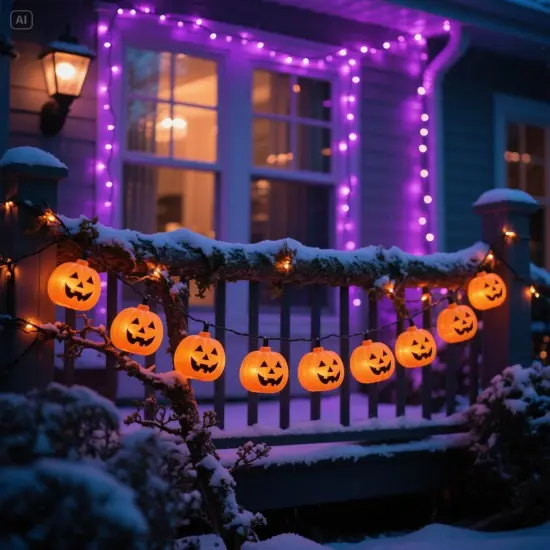 Pumpkin String Lights - 9 Ft {2}